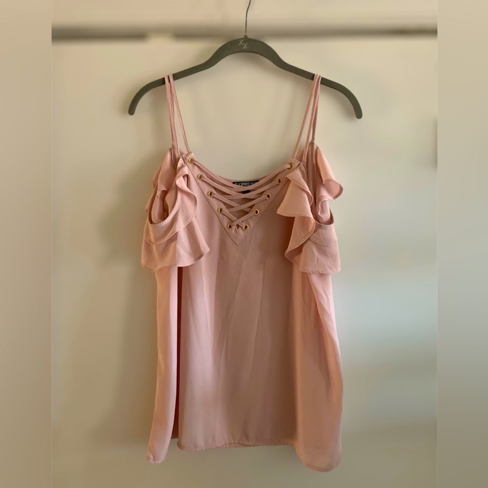 Express too with lacing detail and flutter sleeves NWOT